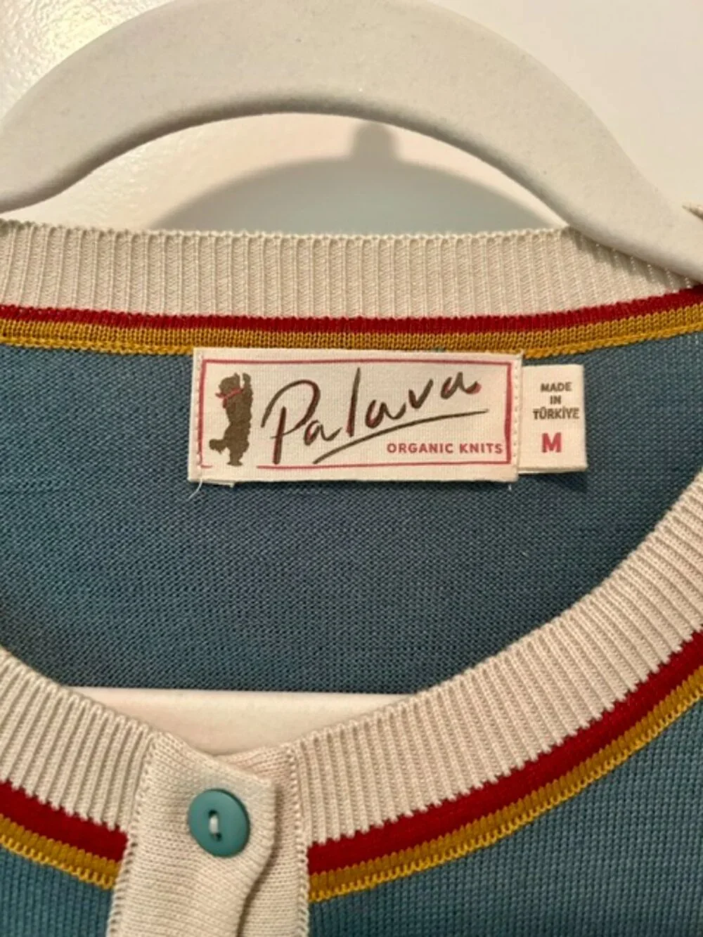 Palava White Tiger Embroidered Cardigan Medium NWOT. So cute and unique! - Picture 5 of 7